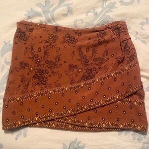 FREE PEOPLE Patterned Miniskirt